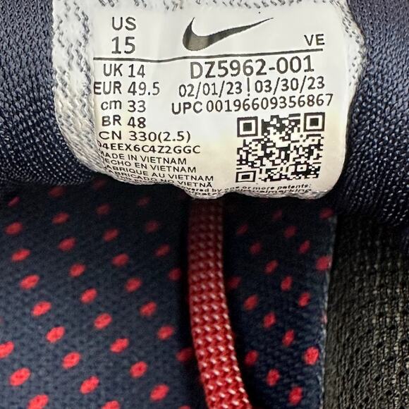 Nike Zoom Pegasus 40 NFL Houston Texans Men's Size 15 DZ5962-001 Running Shoes - Picture 9 of 9